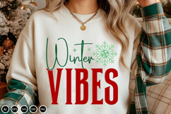 Winter Vibes - SVG Design Cut File, Christmas Design Product Image 2