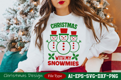 Snowman SVG - Christmas With My Snowmies for Holiday Decor Product Image 2