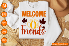 Welcome Friends - Thanksgiving SVG Design Product Image 2