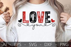 Love You, Valentine’s Day SVG Design Product Image 2