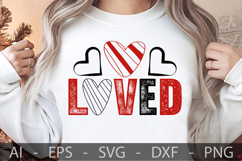 Loved, Valentine’s Day SVG Design Product Image 2