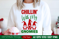 Chillin&#039; With My Gnomies SVG - Cute Winter Gnome Design Product Image 1
