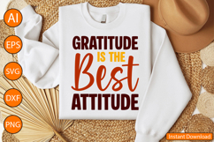Gratitude is the Best Attitude - Thanksgiving SVG Design Product Image 2