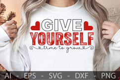 Give yourself time to grow, Valentine’s Day SVG Design Product Image 2