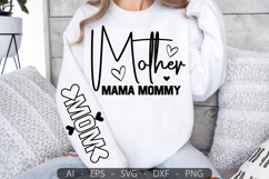Mother Mama Mommy,Mother&#039;s Day Sleeve SVG Product Image 2