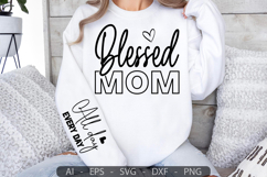 Blessed Mom,Mother&#039;s Day Sleeve SVG Product Image 2