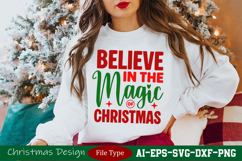 Believe In The Magic of Christmas SVG - Whimsical Holiday De Product Image 3