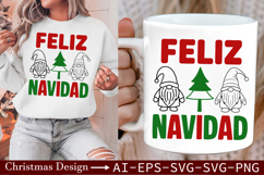 Feliz Navidad SVG - Festive Spanish Christmas Design Product Image 2