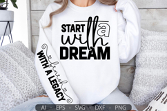 Start with a dream,Mother&#039;s Day Sleeve SVG Design Product Image 2