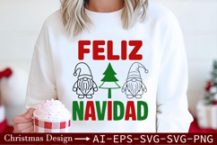 Feliz Navidad SVG - Festive Spanish Christmas Design Product Image 3