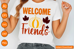 Welcome Friends - Thanksgiving SVG Design Product Image 3