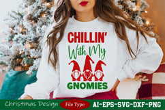 Chillin&#039; With My Gnomies SVG - Cute Winter Gnome Design Product Image 3