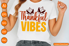 Thankful Vibes - Thanksgiving SVG Design Product Image 3