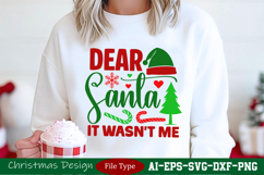 Dear Santa It Wasn&#039;t Me SVG-Naughty but Nice Holiday Design Product Image 3