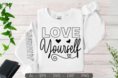 Love Yourself,Mother&#039;s Day Sleeve SVG Design Product Image 3