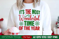 The Most Wonderful Time Of The Year SVG for Christmas Shirts Product Image 3