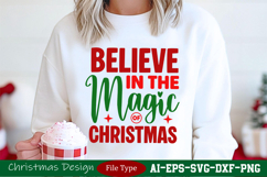 Believe In The Magic of Christmas SVG - Whimsical Holiday De Product Image 2