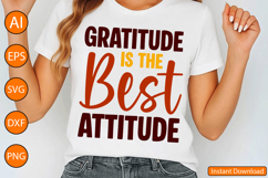 Gratitude is the Best Attitude - Thanksgiving SVG Design Product Image 3