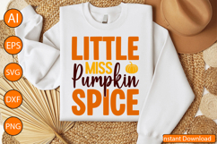 Little Miss Pumpkin Spice - Thanksgiving SVG Design Product Image 3