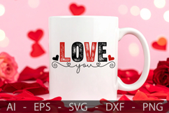 Love You, Valentine’s Day SVG Design Product Image 4