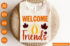 Welcome Friends - Thanksgiving SVG Design Product Image 4