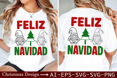 Feliz Navidad SVG - Festive Spanish Christmas Design Product Image 4