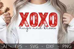 XOXO Hugs and Kisses, Valentine’s Day SVG Design Product Image 4