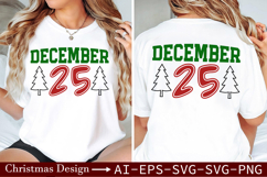 December 25 SVG - Classic Christmas Date Design Product Image 4