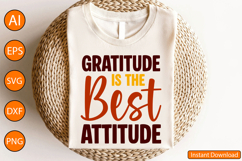 Gratitude is the Best Attitude - Thanksgiving SVG Design Product Image 4