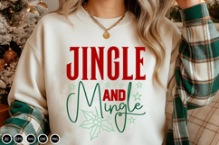 Jingle And Mingle - SVG Design Cut File, Christmas Design Product Image 2