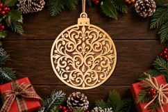 Ornate Christmas Ornament SVG Product Image 1