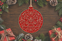 Filigree Christmas Ornament SVG Product Image 1