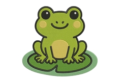 Spring Frog Embroidery Design Product Image 1