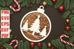 Winter Forest Ornament SVG Product Image 1