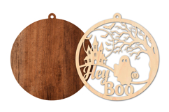 Hey Boo Ghost Laser Cut SVG Product Image 2