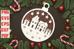 Christmas Village Ornament SVG Product Image 1