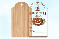 Spooky Vibes Laser Cut Gift Tag SVG Product Image 2