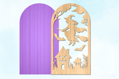 Halloween Witch Lantern Layered Laser Cut SVG Product Image 2