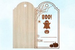 Halloween BOO Gift Tag Laser SVG Product Image 2