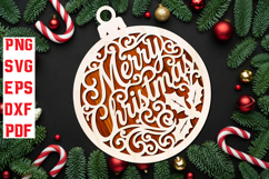 Merry Christmas Ornament SVG Product Image 1