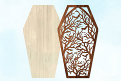 Halloween Coffin Ornament Laser Cut SVG Product Image 2