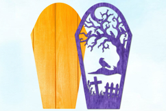 Halloween Coffin Laser Cut SVG Product Image 2
