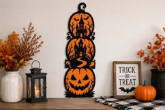 Spooky Pumpkin Porch Sign SVG Product Image 1
