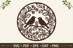 Romantic Bird Couple SVG Product Image 1