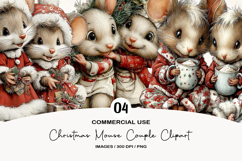 Christmas Mouse Couple Clipart Product Image 1
