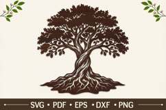 Fantasy Twisted Tree Silhouette SVG Product Image 1