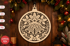 Christmas Bells Ornament SVG Product Image 1
