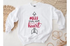 Miss Steal Your Heart SVG, Valentine&#039;s Day SVG Product Image 2