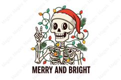 Funny Christmas Skeleton PNG Product Image 1
