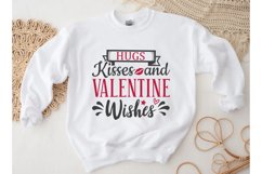 Hugs kisses and Valentine wishes SVG, Valentine&#039;s Day SVG Product Image 2